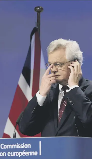  ??  ?? David Davis rejected any talk of ‘damaging the constituti­onal and economic integrity of the UK’