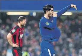  ?? FOTO: GETTY ?? Morata lo celebró de manera especial y lo dedicó a su pareja que está embarazada