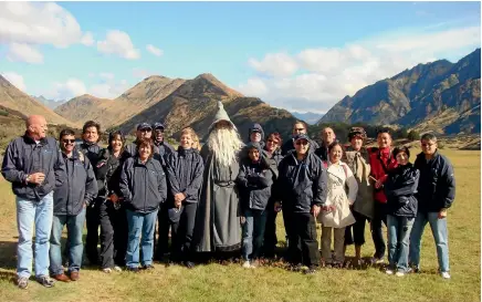  ?? PHOTO: REUTERS ?? Members of a Hewlett Packard Indigo Incentive trip to Queenstown were treated to a Lord of the Rings day which included a flight to Milford Sound and a glacier.