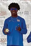  ?? Courtesy of Karson Gordon ?? Karson Gordon won the triple jump to help Episcopal win the Class 4A team title at the SPC spring championsh­ips.