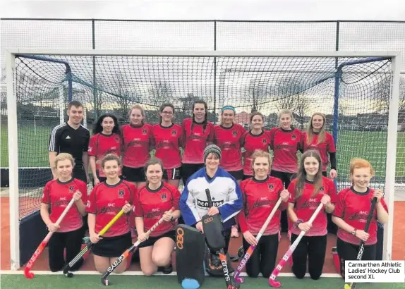  ??  ?? Carmarthen Athletic Ladies’ Hockey Club second XI.