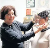  ??  ?? Sew pretty Hat maker Peggy, left, and her model Michelle Breen