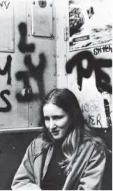  ??  ?? Rachel Cline on the subway as a teenager, Brooklyn, circa 1972