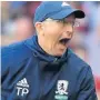  ??  ?? THRIFTY Pulis says he will spend Boro’s money wisely