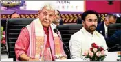  ?? PTI ?? L-G Manoj Sinha addresses the G-20 Tourism Working Group meeting, in Srinagar, on Tuesday. Tourism Minister G Kishan Reddy is also seen