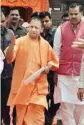  ?? PTI ?? UP Chief Minister Yogi Adityanath arrives for a meeting in Moradabad on Sunday