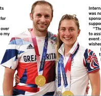  ?? ANDY STENNING/DAILY MIRROR ?? GOLDEN COUPLE: Great Britain’s cycling champions Laura and Jason Kenny at the Tokyo Olympics