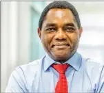  ?? ?? Zambian President Hakainde Hichilema