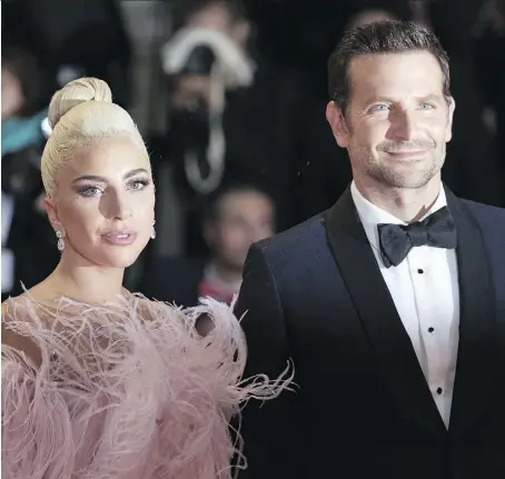  ?? CINZIA CAMELA/WENN.COM ?? Lady Gaga, left, and Bradley Cooper take to TIFF for the remake of A Star is Born.