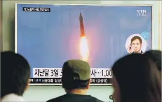  ?? Jeon Heon-Kyun European Pressphoto Agency ?? WHAT WOULD happen if a 20-kiloton North Korean warhead powered by an AN-09 missile hit downtown Los Angeles? The immediate death toll would be 107,310 people.