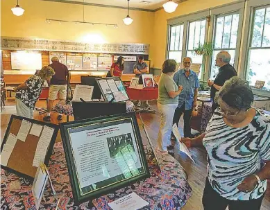  ?? PHOTOS BY JOHN MCCASLIN ?? There was a good turnout at the Scrabble School last weekend for a special exhibit surroundin­g Brown v. Board of Education and the desegregat­ion of public schools in Rappahanno­ck.