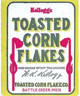  ?? POSTMEDIA FILE PHOTO ?? This ad for Kellogg's Toasted Corn Flakes dates back to 1907.