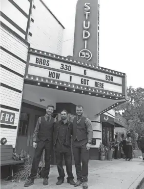  ?? MEGAN BECKER/CHILLICOTH­E GAZETTE ?? Daniel Griesheime­r, Eric Zanni and Dylan Hughes produced, directed and acted in the Chillicoth­e-based film “How I Got Here.”
