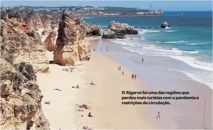  ??  ?? O Algarve foi uma das regiões que perdeu mais turistas com a pandemia e restrições de circulação.