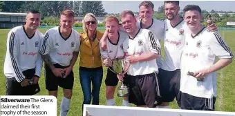  ??  ?? Silverware The Glens claimed their first trophy of the season