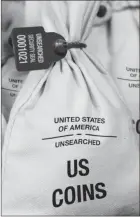  ?? ?? UNSEARCHED: Each Bank Bag contains ■ 50 U.S. Gov’t issued Morgan Silver Dollars. Each coin is verified to meet a minimum collector grade of very good or above and the dates and mint marks are never searched by Federated Mint to determine collector value.