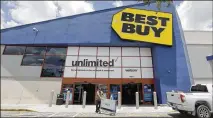  ?? ALAN DIAZ / ASSOCIATED PRESS ?? Electronic­s retailer Best Buy — a store in Hialeah, Fla., is seen above — has been test-marketing an in-home consultati­on service and will expand it to more cities next month. Its second-quarter financial results Tuesday beat analyst estimates.