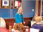  ??  ?? Republican Marjorie Taylor Greene speaks to a GOP women’s group on March 3, 2020, in Rome.