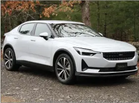  ?? MARC GRASSO/MEDIANEWS GROUP/BOSTON HERALD ?? The Polestar 2is pictured on May 2in Boston.