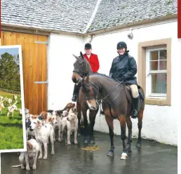  ??  ?? Marc, pictured with his wife Jill, hunted the Lanark and Renfrewshi­re for nine seasons on their return from America before retiring in 2019