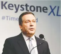  ?? TODD KOROL/REUTERS ?? Premier Jason Kenney said the Alberta government has sought advice on compensati­on in case Keystone XL is cancelled.