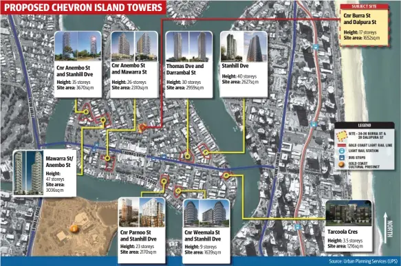  ??  ?? PROPOSED CHEVRON ISLAND TOWERS