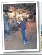  ??  ?? WAR RELICS: Jane inside a defence tunnel, left, and Grosnez Bunker