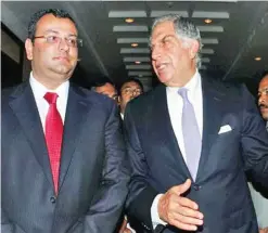  ??  ?? MUMBAI: Crisis erupted in Indian conglomera­te Tatas after Cyrus Mistry (left) was ousted as Tata Sons chairman on 24 October, 2016.