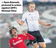  ??  ?? Ryan Bennett, pictured in action against QPR’s Michael Olise