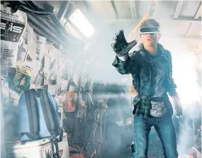  ??  ?? EGG HUNTER: Tye Sheridan in a scene from
Ready Player One