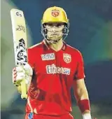  ?? PIC: IPL, BCCI ?? Liam Livingston­e stroked his way to a 42-ball 70 against Royal Challenger­s Bangalore on Friday.