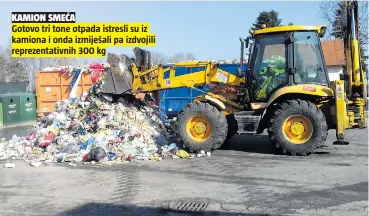  ??  ?? KAMION SMEĆA
Gotovo tri tone otpada istresli su iz kamiona i onda izmiješali pa izdvojili reprezenta­tivnih 300 kg