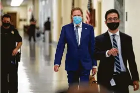  ?? Andrew Harnik / Associated Press ?? Geoffrey Berman, former federal prosecutor for the Southern District of New York, arrives for a closed-door meeting with House Judiciary Committee.