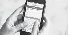  ?? Associated Press file photo ?? A Facebook start page is shown on a smartphone. The company says it stored millions of its users’ passwords in plain text.