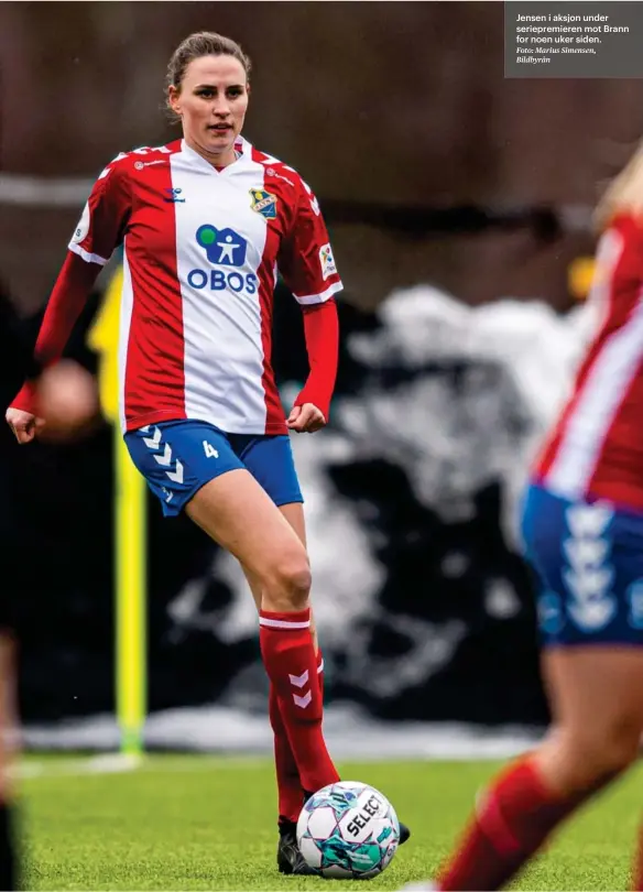  ?? Foto: Marius Simensen, Bildbyrån ?? Jensen i aksjon under seriepremi­eren mot Brann for noen uker siden.