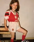  ?? ?? Suzanne Wrack as a child in her Arsenal