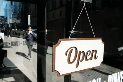  ?? ?? A storefront in New York on 14 February 2023. Photograph: Spencer Platt/Getty Images