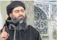  ?? FOTO: DPA ?? Dieses Foto zeigt Abu Bakr alBaghdadi im Jahr 2014 bei einem Auftritt in Mossul.