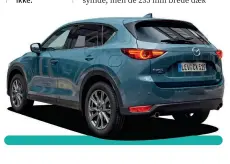  ?? ?? NYT FLAGSKIB Mazda CX-60 overhaler den nuvaerende CX-5 som flagskibsm­odel. CX-5 udgår ikke.