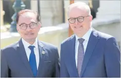  ?? Picture: NCA NEWSWIRE / DAVID CROSLING ?? Malaysian Prime Minister Anwar Ibrahim, who said his government would consider a new search, and Australian Prime Minister Anthony Albanese.