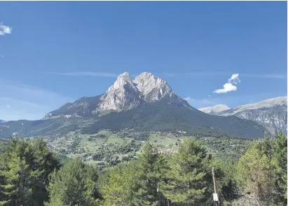  ?? ?? It's a big 'un! The photo shows two summits of Pedraforca
Photos: D Jones