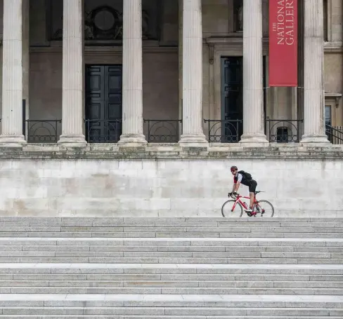  ??  ?? Deserted cities during lockdown have precipitat­ed the government to invest in walking and cycling infrastruc­ture