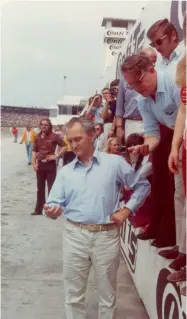  ??  ?? BELOW Keeping time at the ADAC 1,000km in 1976 with Helmuth Bott