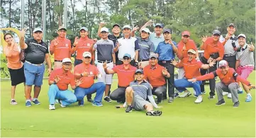  ??  ?? Golfers from the Bank Rakyat Indonesia (BRI) group of Jakarta, Indonesia who took part in the corporate golf tournament at DGCC over the weekend.