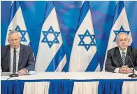  ??  ?? Wackelige Koalition: Gantz und Netanyahu