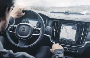  ??  ?? Volvo’s 2017 V90 Cross Country has all the connectivi­ty toys.