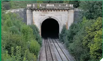  ?? MICHAEL TUCKER/ALAMY. ?? Box Tunnel is the longest tunnel on the Great Western Main Line at 1.83 miles long (2.95km). It is located between Bath and Chippenham and is Grade 2*-listed.