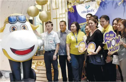  ?? SUNSTAR FOTO / ALLAN CUIZON ?? ASIA’S LAS VEGAS. Guests celebrate another direct flight for Cebu as lowcost carrier Cebu Pacific connects Cebu to Macau. The direct connection is seen to boost trade and tourism between Cebu and Macau.