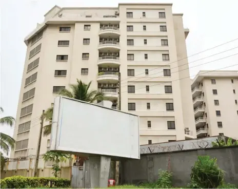  ?? Photo: Bamigbala Adekola ?? A building at Alfred Rewane Street, Lagos.