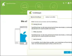  ??  ?? Das Programm bietet unterschie­dliche Löschlevel an. Je nach gewähltem Grad kann das Entfernen der Daten einige Zeit dauern.
